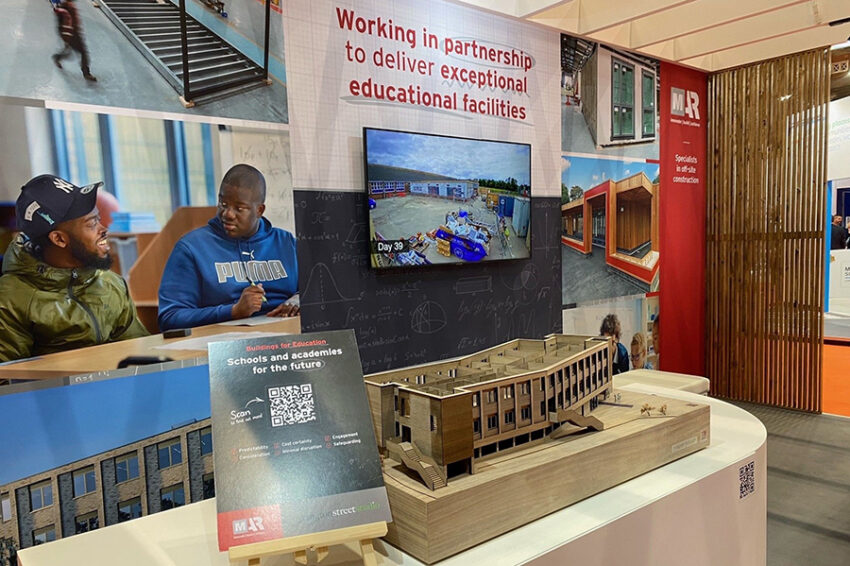 The image shows M-AR’s education-focused exhibition
