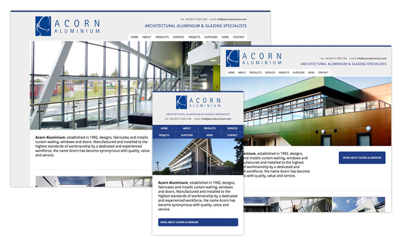 Acorn Aluminium website