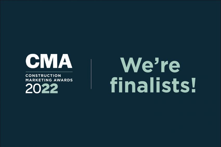 The photo shows the CMA's logo, along with the text "We're finalists!" in celebration of being shortlisted.